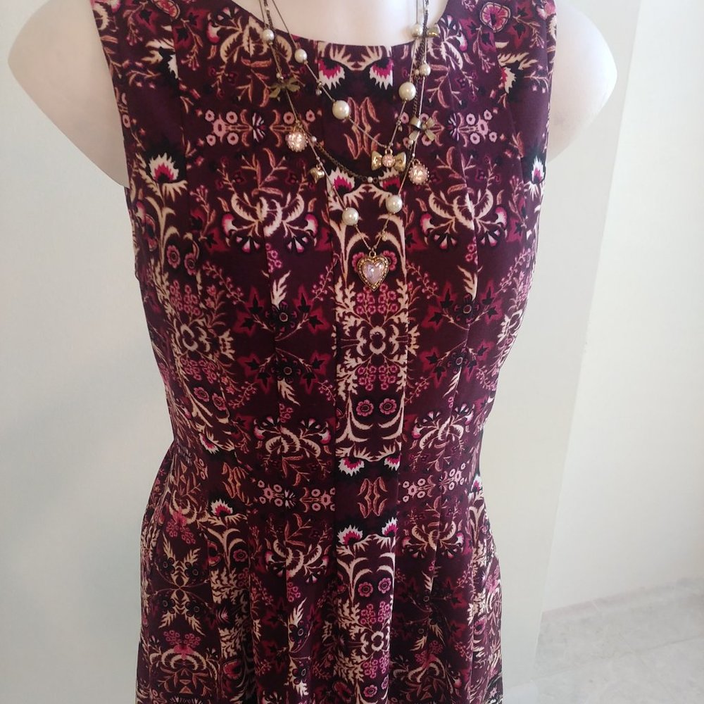 Vince Camuto Fit and Flare Dress - Magenta